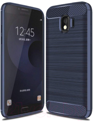 Чехол-накладка Case Brushed Line для Galaxy J4 (матовый синий)