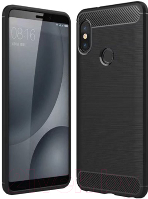 Чехол-накладка Case Brushed Line для Redmi Note 5 Pro (матовый черный)