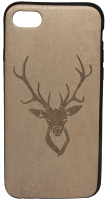 Чехол-накладка Case Wood для iPhone 7/8 (эбен/олень)