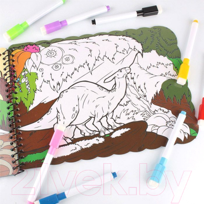 Раскраска Darvish Многоразовая. Динозавры / DV-12959-1