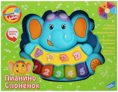 Музыкальная игрушка Mommy Love Пианино. Слоненок / 855-28A