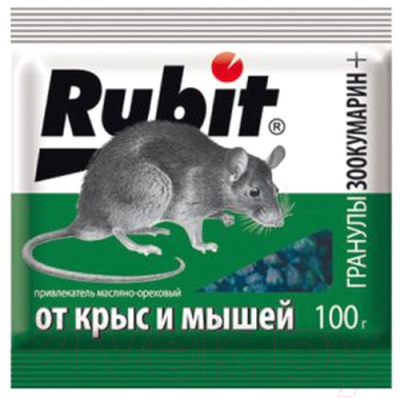 

Средство для борьбы с вредителями Rubit, Зоокумарин + Ореховый