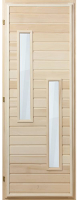 Стеклянная дверь для бани/сауны Банные Штучки Узкие длинные прямоугольники 32132 - 