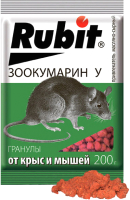 Средство для борьбы с вредителями Rubit Зоокумарин + Сырный (200гр) - 