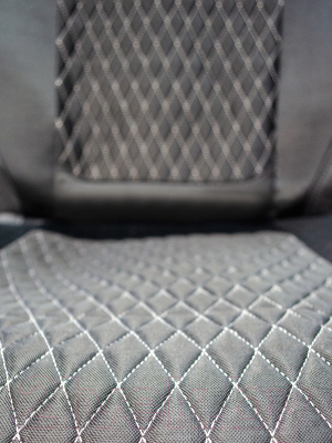 Накидка на автомобильное сиденье Novatonic НА-001 из алькантары (черный/серый)