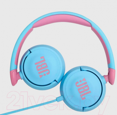 Наушники-гарнитура JBL JR310 / JR310BLU (голубой/розовый)