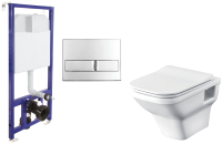 

Унитаз подвесной с инсталляцией Santek, Лайн 1WH501574 + L3 040213
