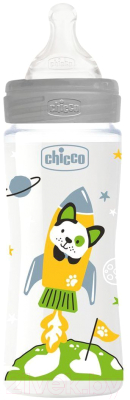 Бутылочка для кормления Chicco Well-Being Uni с силиконовой соской / 340728588 (330мл)