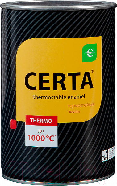 Эмаль Certa HS Термостойкая до 1000°С (800г, черный металлик)