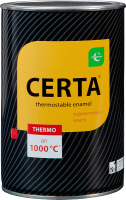 Эмаль Certa Certacor Термостойкая до 1000°С (800г, черный металлик) - 