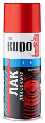 Лак автомобильный Kudo Для тонировки фар (520мл, красный)