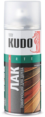Лак универсальный Kudo Тонирующий для дерева. Акриловый (520мл, орех)
