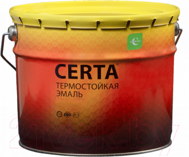 

Эмаль Certa, Черный, Premium RAL 9004 1200°С
