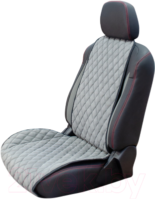 Накидка на автомобильное сиденье Novatonic НА-002 из алькантары (серый)