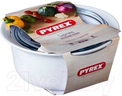 Горшочек для запекания Pyrex Supreme SU26AC1 (белый)