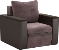 Кресло-кровать Sofos Атика New тип D раскладное (Cortex Java/Teos Dark Brown/венге) - 