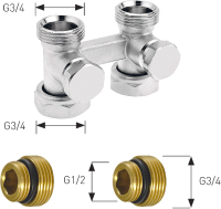 

Шаровой кран Ferro, HP 1/2”-HP 3/4” LZ06YK