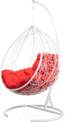 Кресло подвесное BiGarden Tropica White (красная подушка)