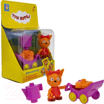 

Конструктор 1Toy, Три Кота Карамелька с цветочком / Т19750