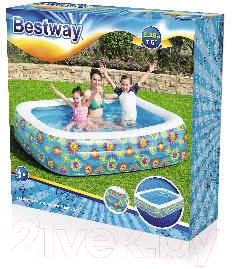 Надувной бассейн Bestway Happy Flora 54120 (229x152x56)