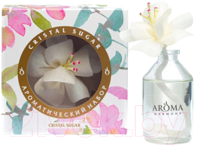 Аромадиффузор Aroma Harmony С цветком из ротанга Cristal sugar (50мл)