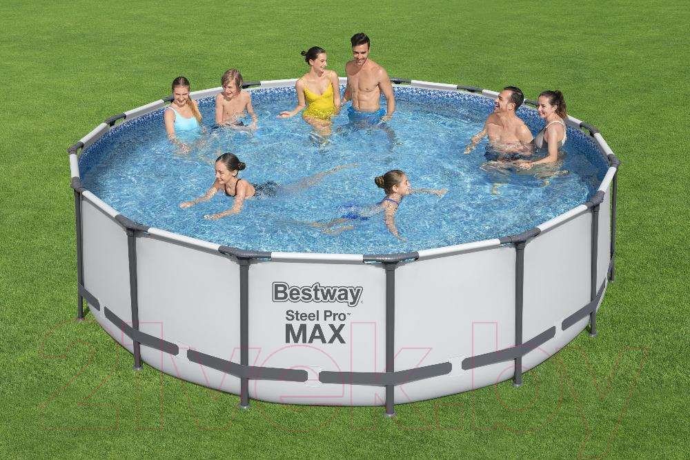 Каркасный бассейн Bestway Steel Pro MAX 5612Z (488x122, с фильтр-насосом и лестницей)