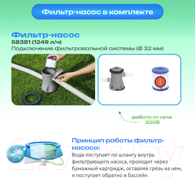 Купить Каркасный бассейн Bestway Power Steel 56629  