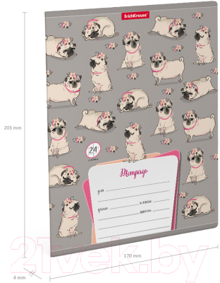 Изображение товара Тетрадь Erich Krause Chilling Dog / 52948 (24л, клетка)