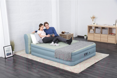 Надувная кровать Bestway Fortech Airbed Queen Headboar 69060 (229x152x79)