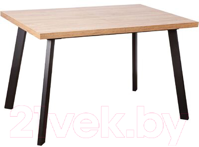 Обеденный стол Listvig Hagen 160 (дуб канзас/черный)