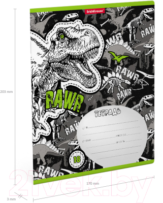 Изображение товара Тетрадь Erich Krause Dinosaur Park / 52942 (18л, клетка)