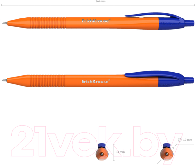 Изображение товара Ручка шариковая Erich Krause U-208 Orange Matic / 47587 (синий)