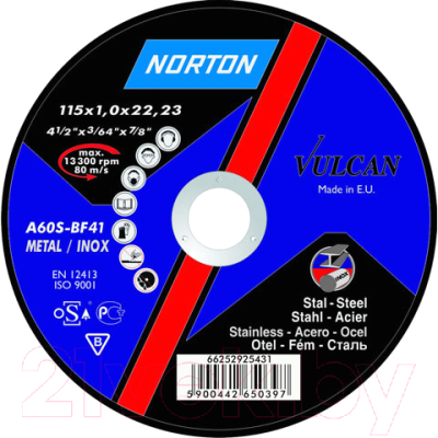 Отрезной диск Norton 66252925446