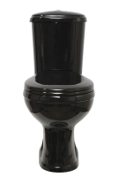 Унитаз напольный Оскольская керамика Дора Стандарт (горизонтальный выпуск, черный) - 