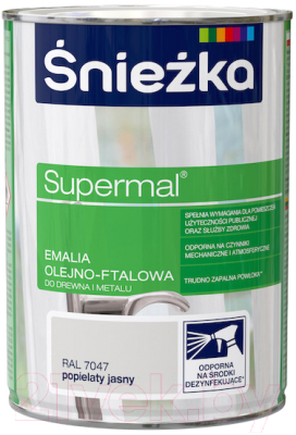 

Эмаль Sniezka, Серый, Supermal Emalia Olejno-Ftalowa