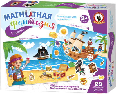 

Развивающая игра Русский стиль, Игра на магнитах. Пираты / RS-05416