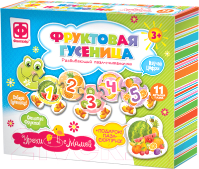 

Набор для творчества Фантазер, Уроки с мамой. Фруктовая гусеница / FN-830101