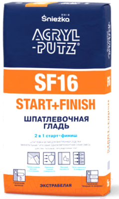 Шпатлевка Sniezka Acryl Putz Start+Finish SF16 (2кг)
