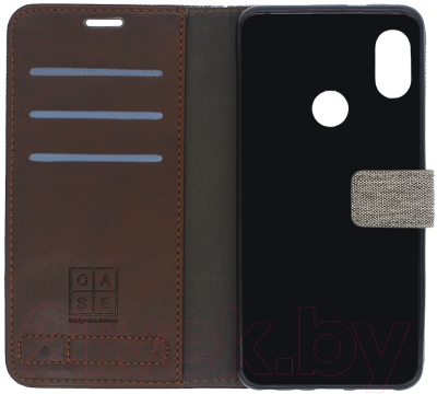 Чехол-книжка Case Muxma для Redmi Note 5 Pro (серый)