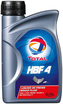 Тормозная жидкость Total Brake Fluid HBF4 DOT 4 / 181942 / 213824 (500мл)