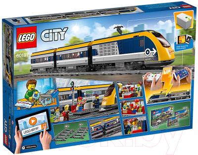 Конструктор электромеханический Lego City Пассажирский поезд 60197 