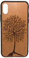 Чехол-накладка Case Wood для iPhone X (черешня/лето) - 