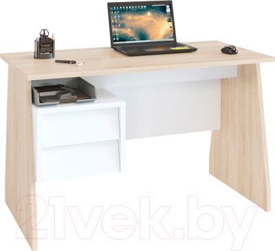 Письменный стол Сокол-Мебель КСТ-115 (дуб сонома/белый)