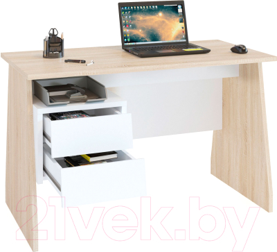 Письменный стол Сокол-Мебель КСТ-115 (дуб сонома/белый)