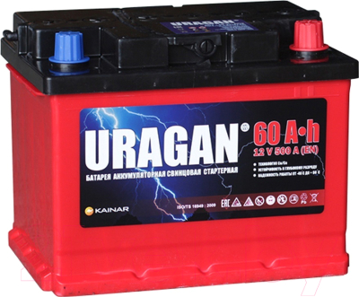 Автомобильный аккумулятор Uragan 60 R+ / 060 14 24 01 0201 07 11 9 L (60 А/ч)
