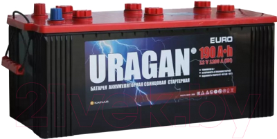Автомобильный аккумулятор Uragan 190 L+ / 190 05 05 01 0501 17 12 9 3 (190 А/ч)