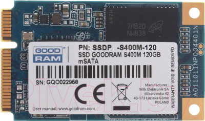 SSD диск Goodram 120GB (SSDPR-S400M-120)
