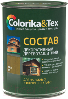 Защитно-декоративный состав Colorika & Tex 800мл (дуб)