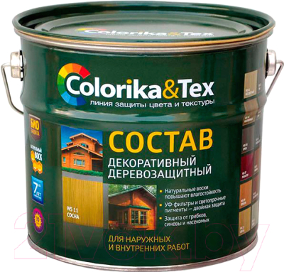 Защитно-декоративный состав Colorika & Tex 2.7л (калужница)