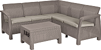 Комплект садовой мебели Keter Corfu Relax Set / 227845 (капучино) - 